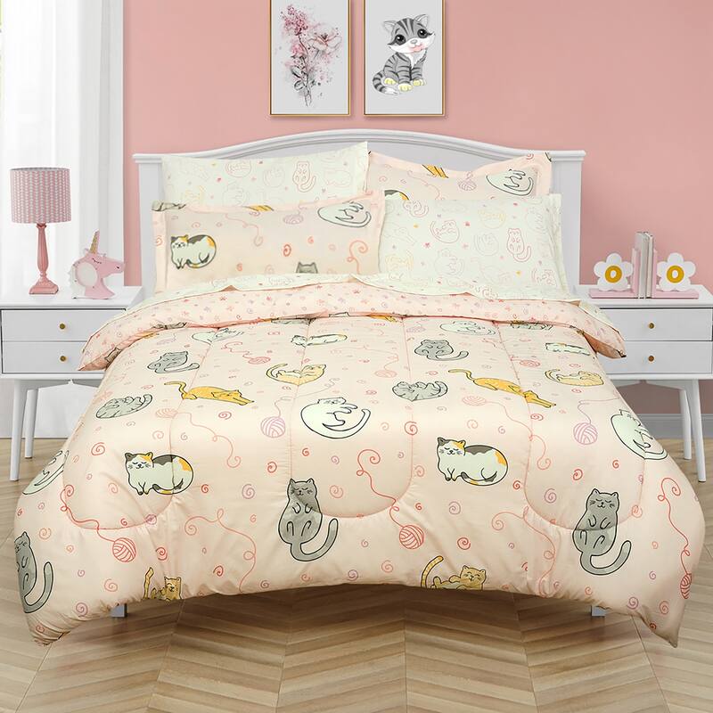Kidz Mix Sleepy Cats Bed in a Bag - Queen