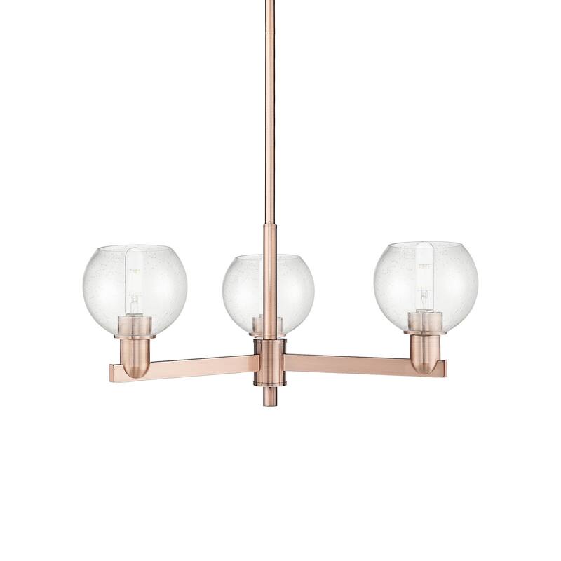 Innovations Lighting 716-3CR-10-28 Athens Chandelier Athens 3 Light - Antique Copper / Seedy