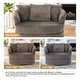preview thumbnail 45 of 74, UIXE Oversize 43" Plush Corduroy Swivel Barrel Chair Comfy Accent Chair For Living Room