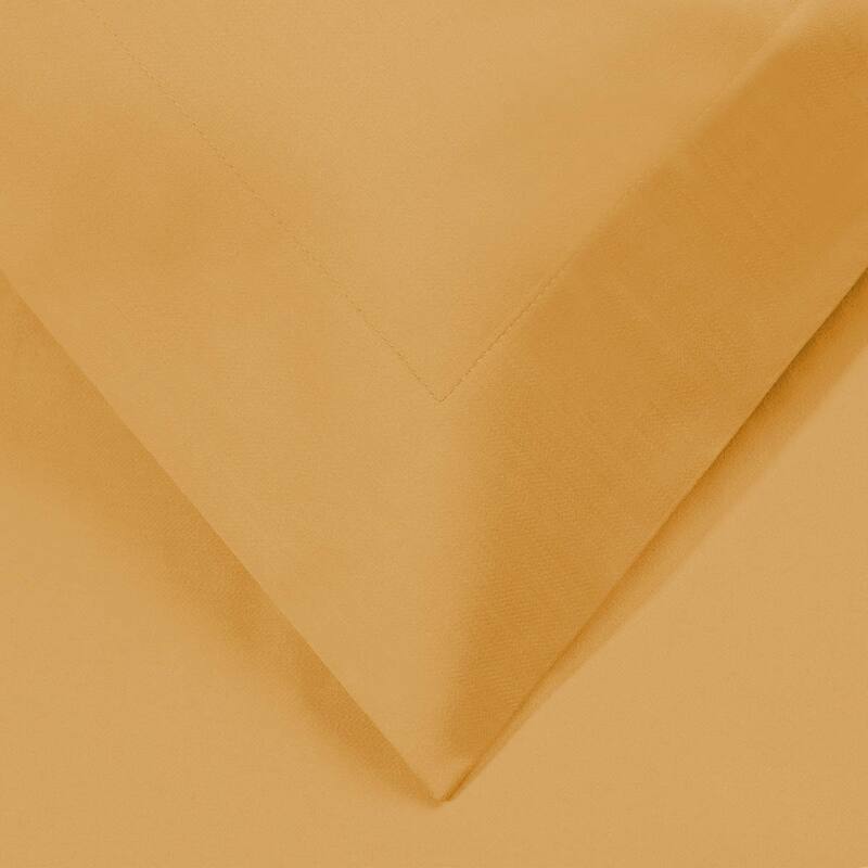 HomeRoots Gold King Cotton Blend 1200 Thread Count Washable Duvet Cover Set