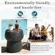 preview thumbnail 21 of 21, GDFStudio Cove Outdoor Concrete Accent Table with Crack Texture, Double Barrel Shape, MGO Material
