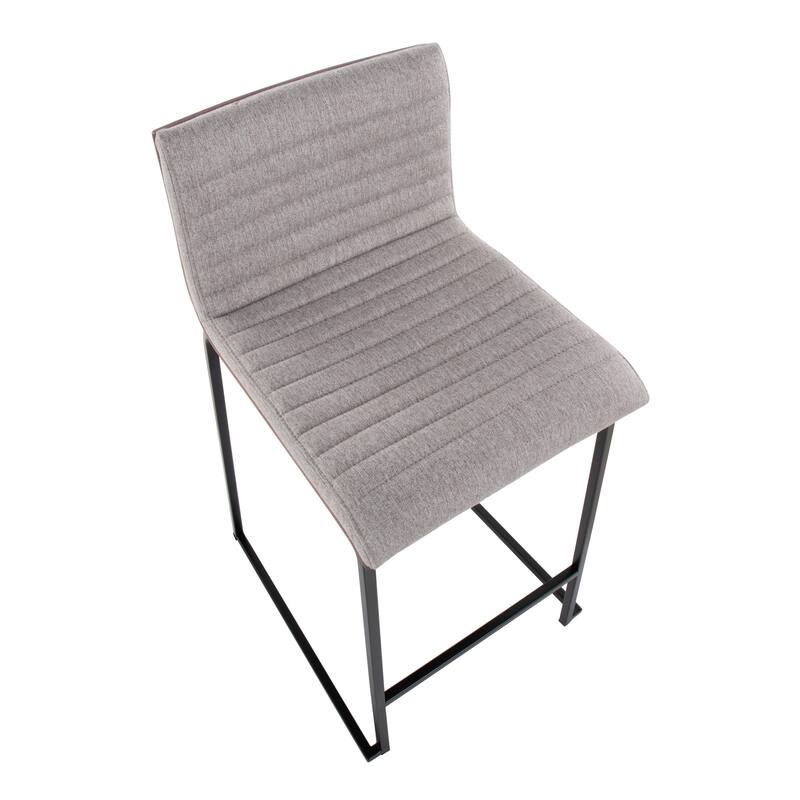 Silver Orchid Magda 26" Fixed-Height Upholstered Counter Stool (Set of 2)