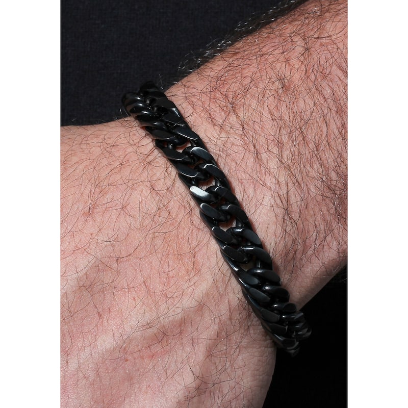 Steel Nation Stainless Steel Block Curb Bracelet