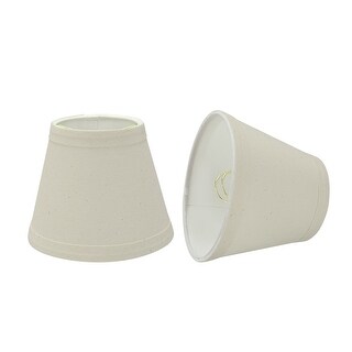 Mini Clip On Empire Pleated Lamp Shade White  2.5" x 3.5" x 3.5" 