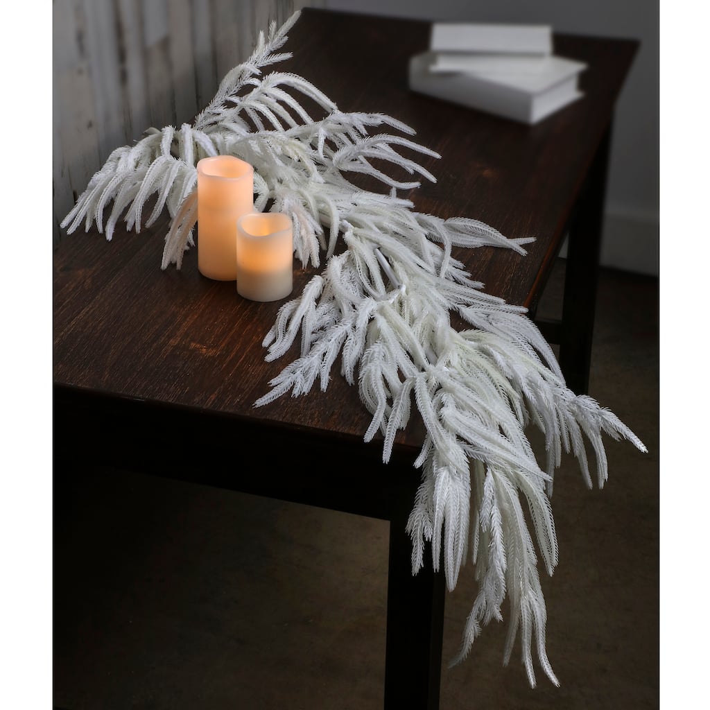 48" Uv Longleaf Vintage Pine Garland With Cone