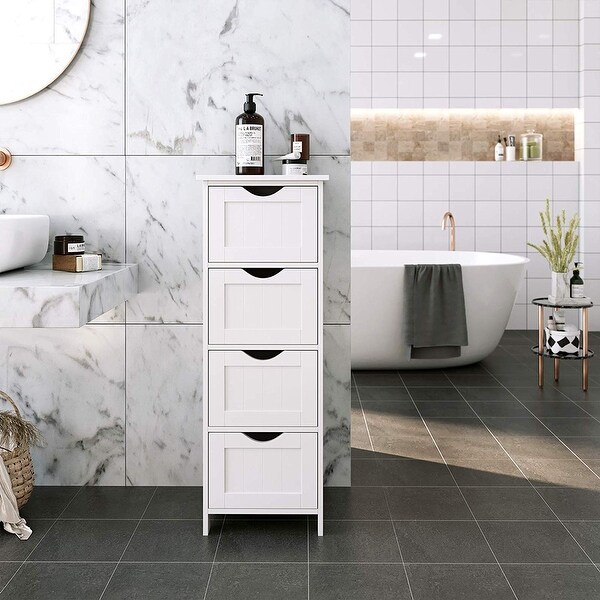 White bathroom cabinet top