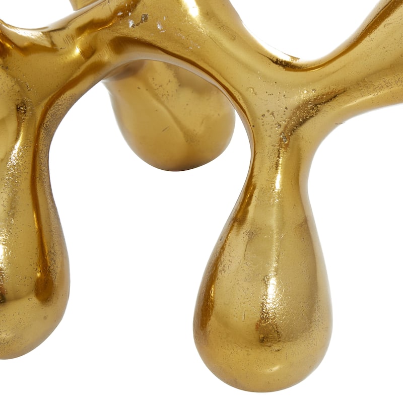 CosmoLiving by Cosmopolitan Gold Aluminum Metal Abstract Decorative Sculpture