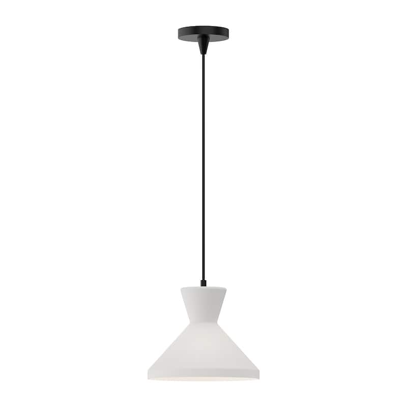 Alora Lighting PD473710 Betty 12" Wide Pendant - Matte Black / Opal Glass