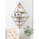 Kate and Laurel Melora Glam Metal and Wood 5-tier Corner Wall Shelf