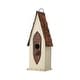 preview thumbnail 7 of 32, Glitzhome 13"H Retro Wooden Distressed Garden Birdhouse - 4.5"L x 4.25"W x 13.25"H Off-White
