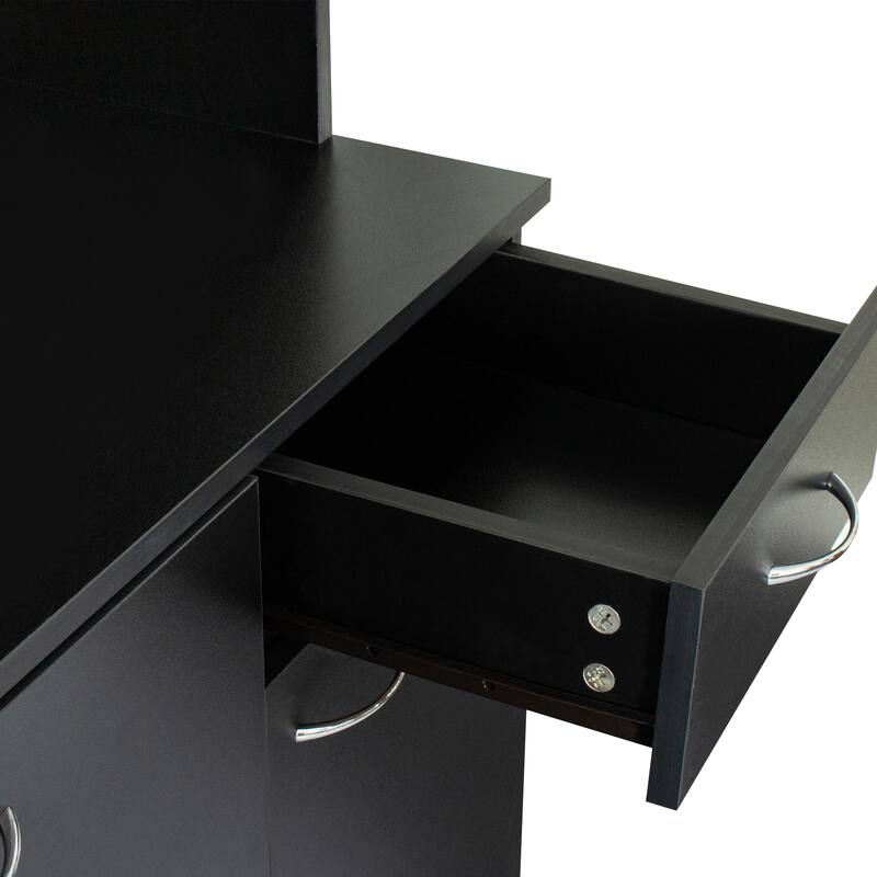 70.87" Tall Wardrobe & Kitchen Cabinet with 6-Storage Doors, 1-Open Shelves and 1-Drawer for Bedroom, Easy to Assemble