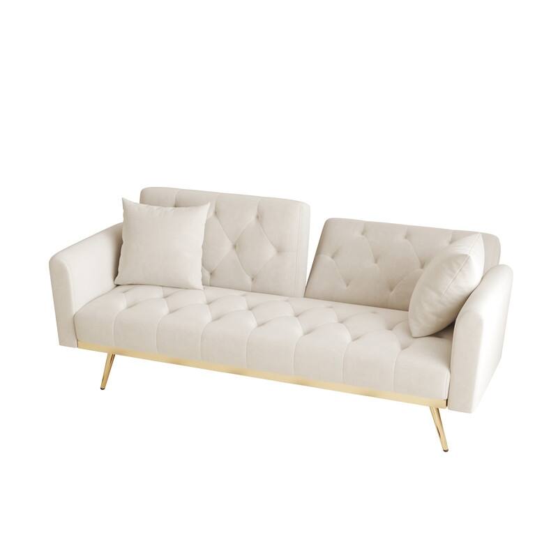 68.30" Velvet double sofa bed in five stylish colors