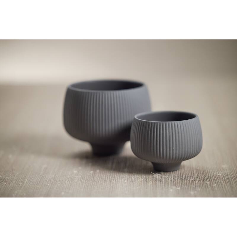 Acerra 3.5" Ridged Condiment Porcelain Bowls Set of 6