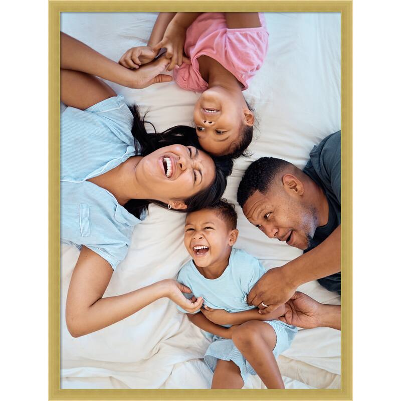 Svelte Clay Grey Framed Picture Frame, Photo Frame - 18x24 - Svelte Polished Gold