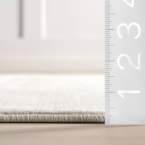 dimension image slide 1 of 6, Nuloom Raya Contemporary Solid Area Rug