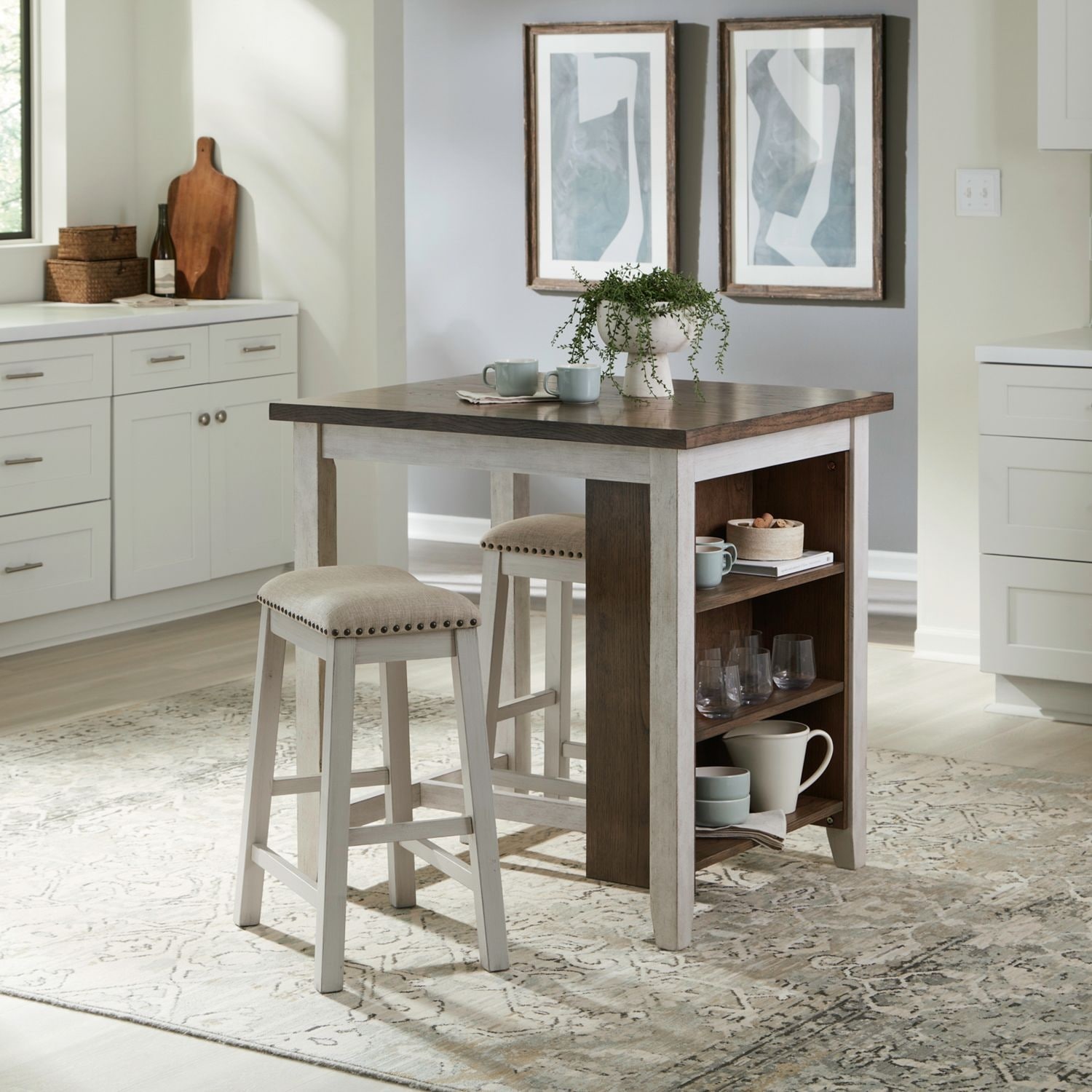 Liberty Furniture Brook Creek 3 Piece Sets Kitchen Island Table Counter Height
