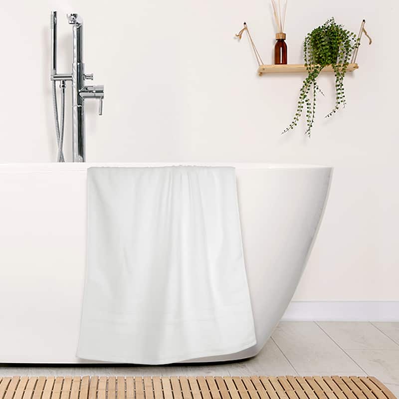 Set of 2 Cotton Bath Towels, Soft, Highly Absorbent and Quick Dry Towels Bathroom, Gym, SPA, Yoga 28" x 56"