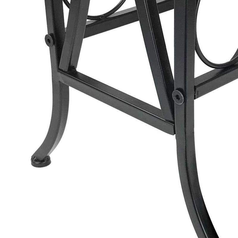 Sorbus Wine Rack Stand Bordeaux Chateau Style with Glass Table Top - Holds 18 Bottles - Elegant Looking French Style