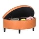 preview thumbnail 8 of 11, Adeco Half Moon Storage Ottoman Lift Top Entryway or Bed Bench