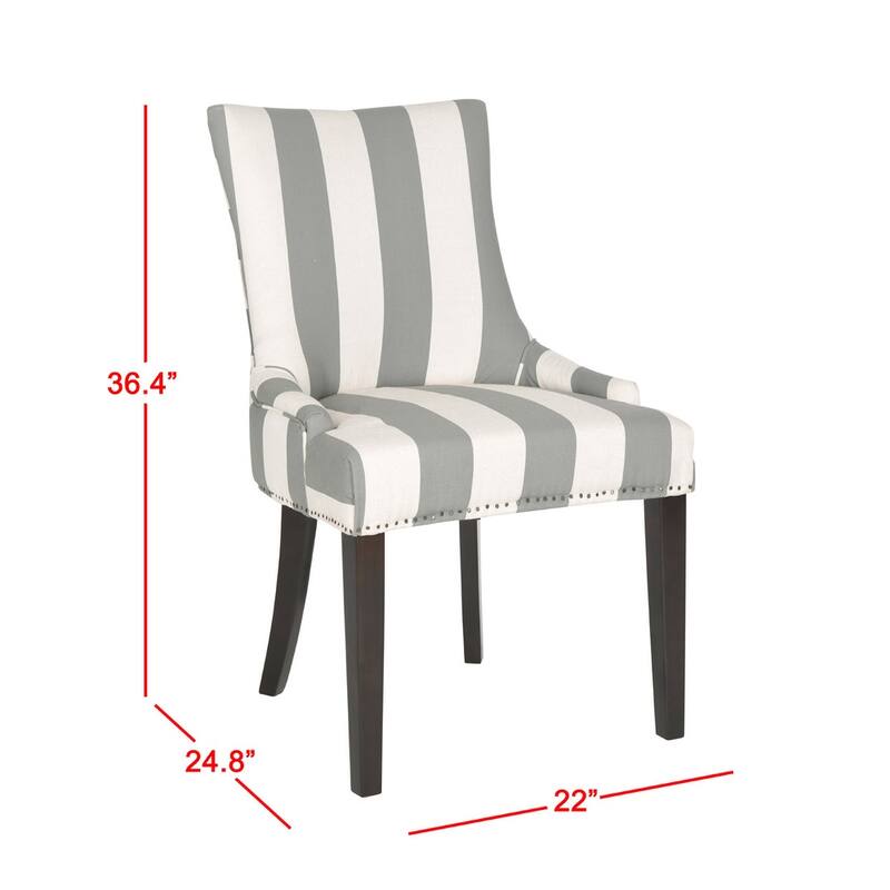 SAFAVIEH Katelyn Grey Dining Chair (Set of 2) - 22" x 24.8" x 36.4" - 22Wx25Dx36H
