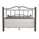 preview thumbnail 15 of 24, Carbon Loft Tiblier Textured Black Metal Bed with Brushed Charcoal Wood Posts