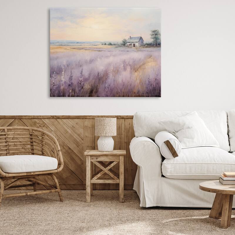 Stupell Lavender Farm Fields Canvas Wall Art Design By Arlington Prints
