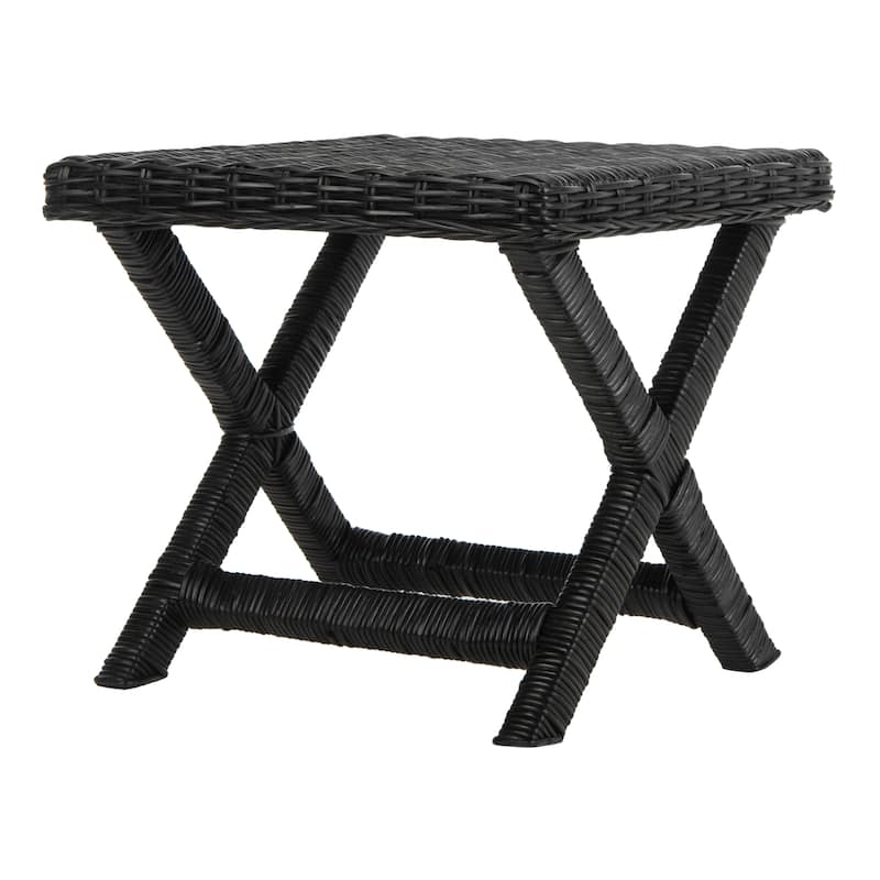 SAFAVIEH Suzette Natural Wicker x-Bench - 22" x 22" x 19.5" - 22Wx22Dx20H
