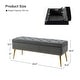 preview thumbnail 78 of 137, HULALA HOME Neptunus Modern 45.5" W Velvet Bedroom Storage Bench for End of Bed with Nailhead Trim