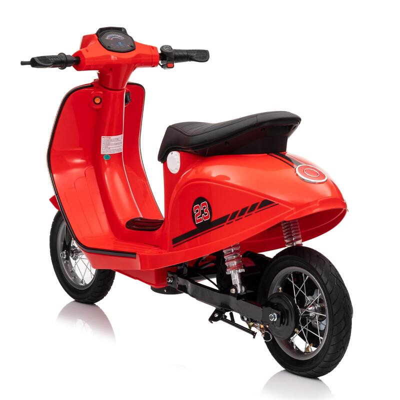 24V 250W Powerful Electric Scooter W/12" Air-Filled Tires,Hand Accelerator & Brake,Dual Rear Suspension, Recommended age: 8+