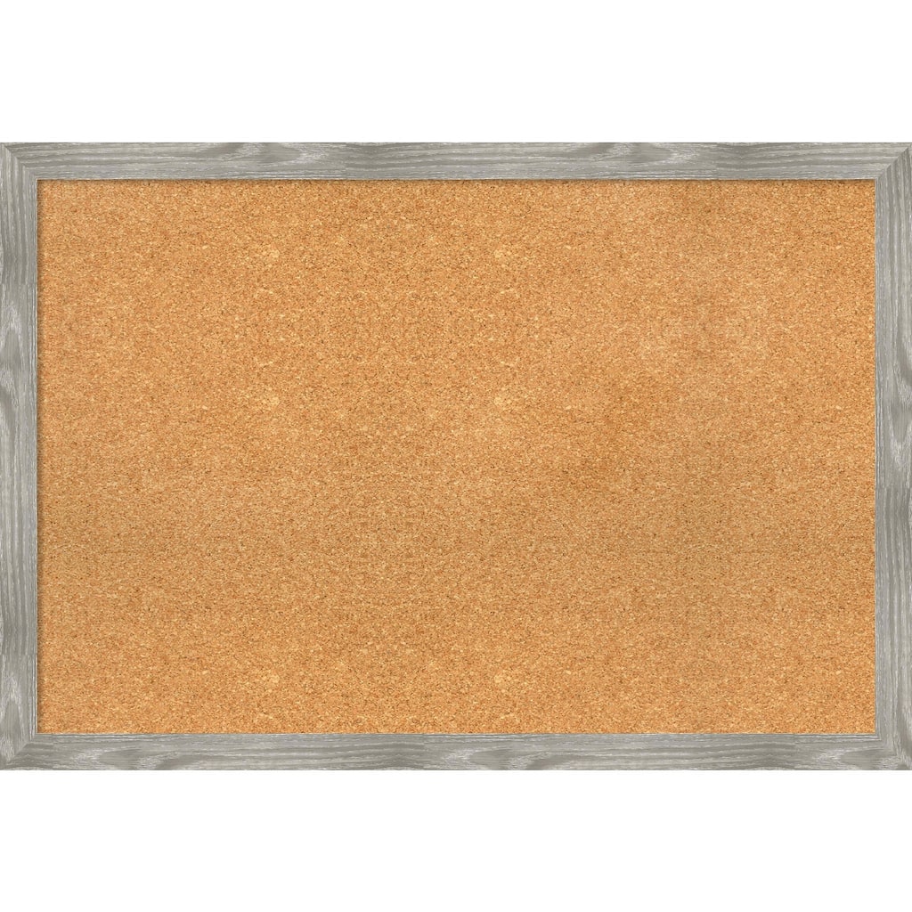 Dove Greywash Square Framed Cork Bulletin Memo Board