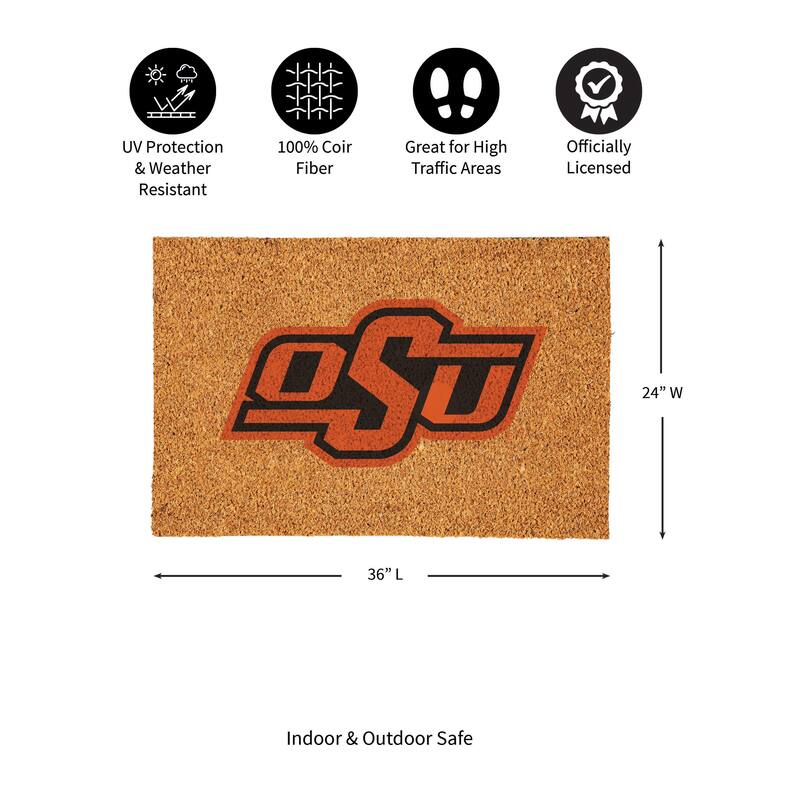 Oklahoma State University Full Color Indoor/Outdoor Coir Mat