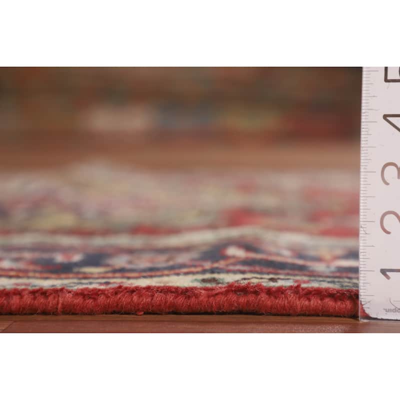Geometric Heriz Serapi Indian Accent Rug Hand-Knotted Wool Carpet - 4'0" X 6'0"