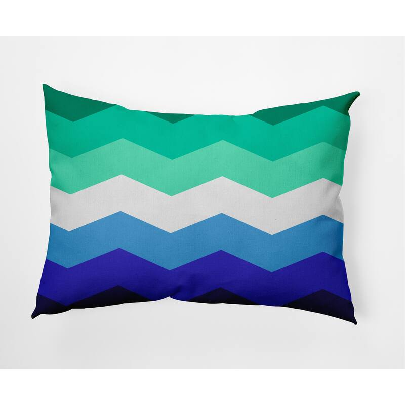 Pride Chevron Outdoor Throw Pillow - 14" x 20" - Gay Chevron
