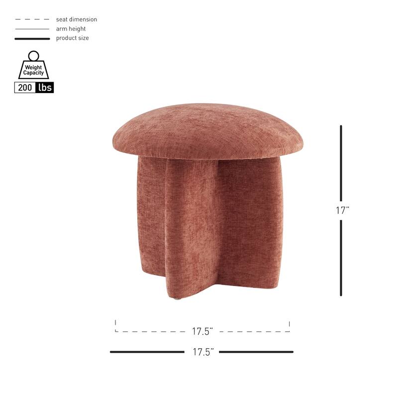 NPD Furniture Cielo Chenille Ottoman