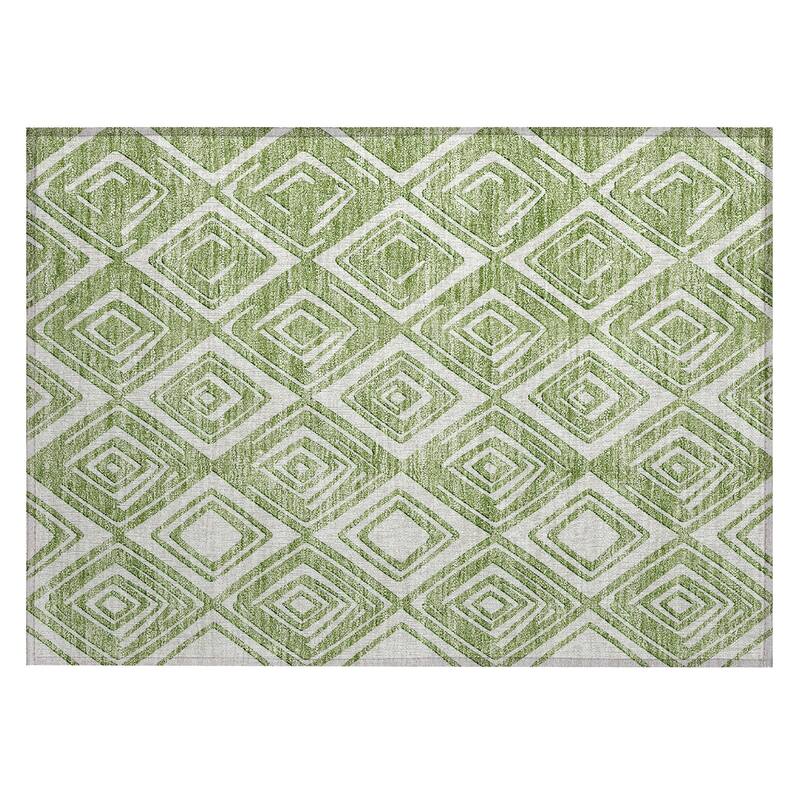 Machine Washable Indoor/ Outdoor Chantille Contemporary Diamonds Rug