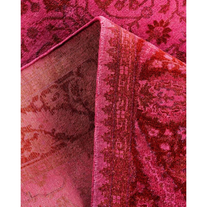 Contemporary Overdyed Wool Hand Knotted Area Rug - 4' 2" x 6' 3"