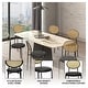 preview thumbnail 41 of 92, Leisuremod Euston Modern Velvet/Leather Dining Chair - Minimalist Wicker Back Accent Chair for Home Living Room & Kitchen