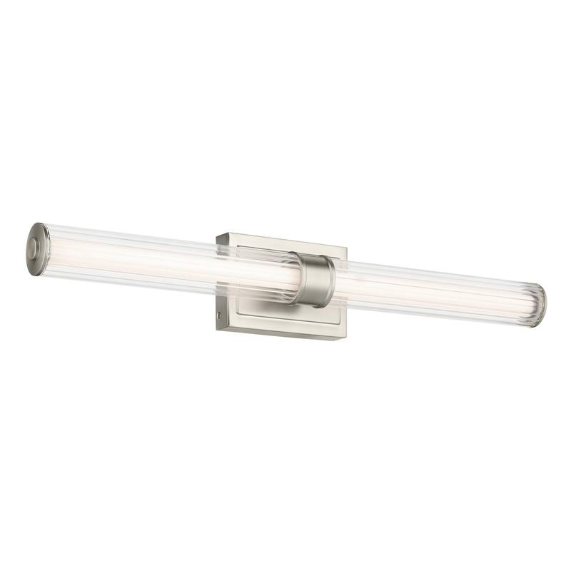 Kichler Lighting Laurene 31" Linear Bath Bar Large LED with Clear Fluted Glass in Brushed Nickel