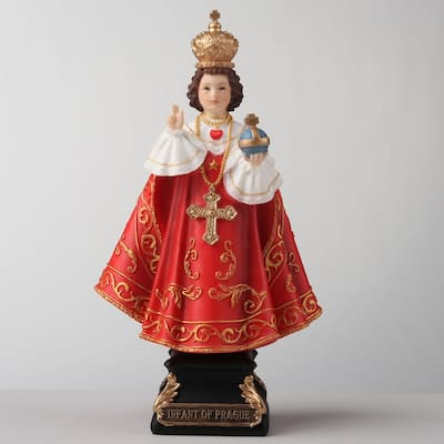 6.3 inches Height Polyresin Infant Jesus of Prague Multicolor Finish Figurine
