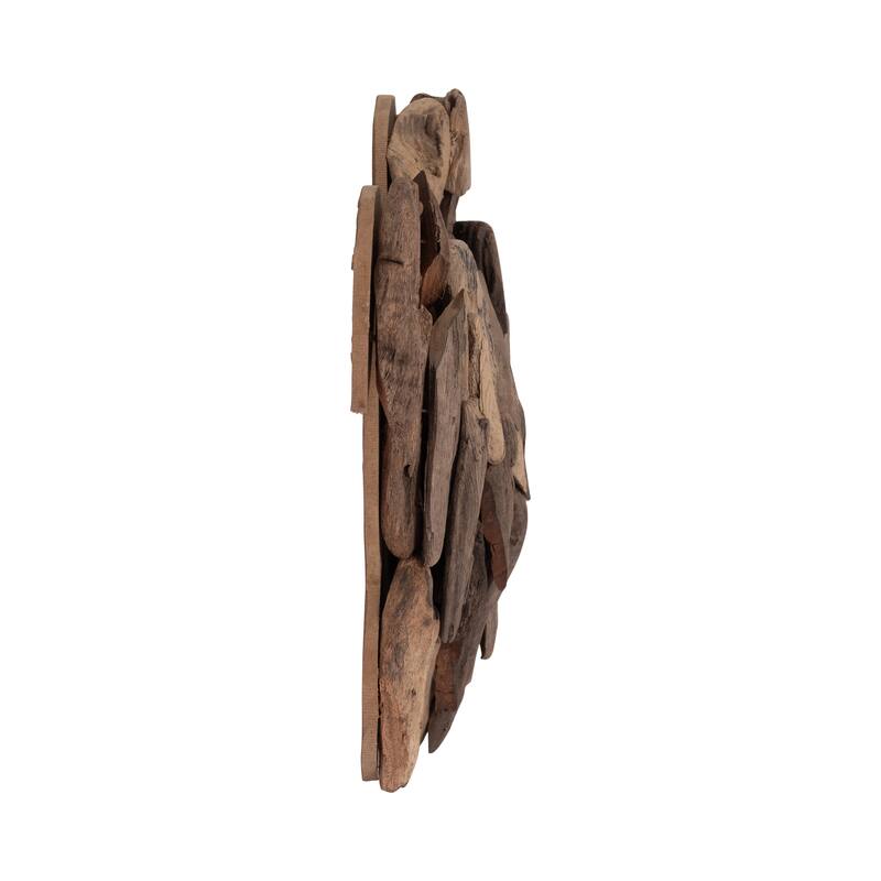 Sagebrook Home Driftwood Turtle Deco, Natural Finish, Coastal-Inspired Figurine for Home Decor and Beach Themes for Any