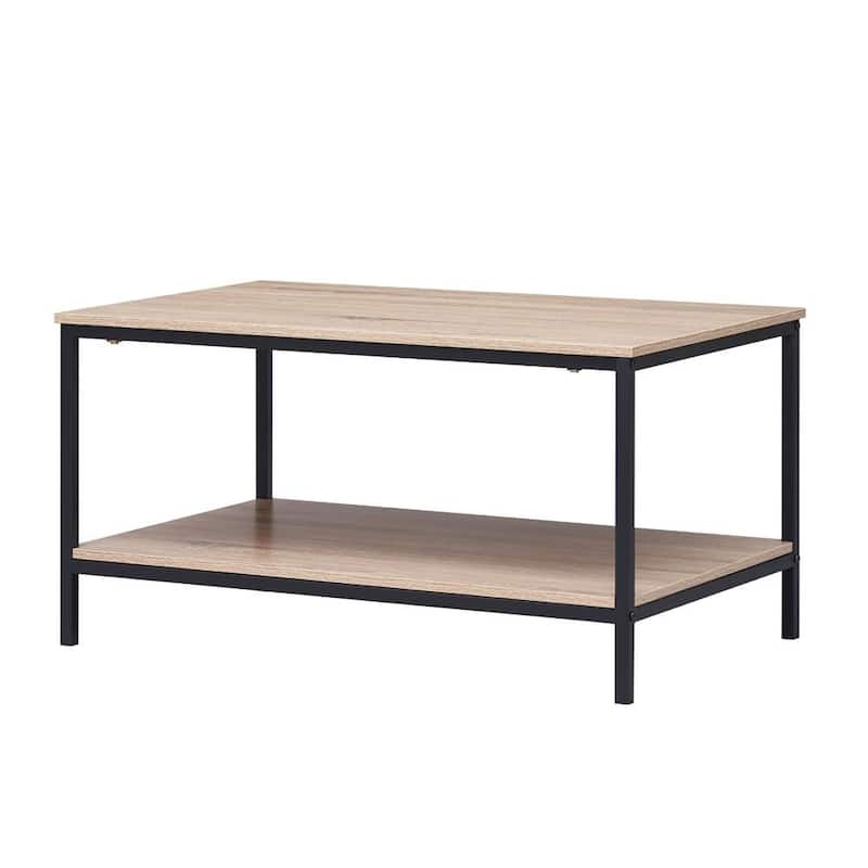 Home Imports Emporium Metal Coffee Table with Metal Frame Natural/Black