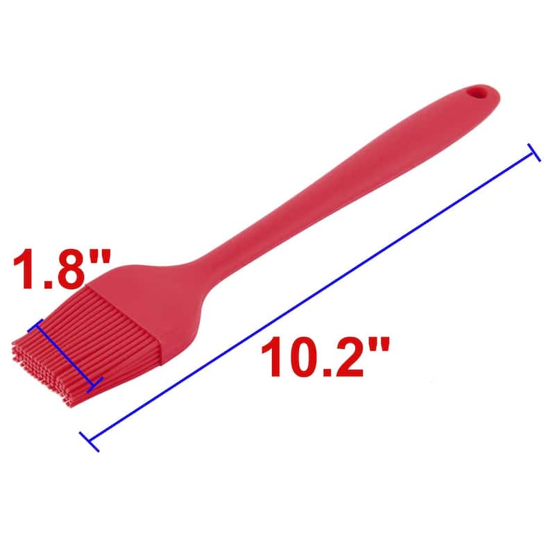Silicone Heat Resistant Desserts Baking BBQ Oil Basting Pastry Brush Red