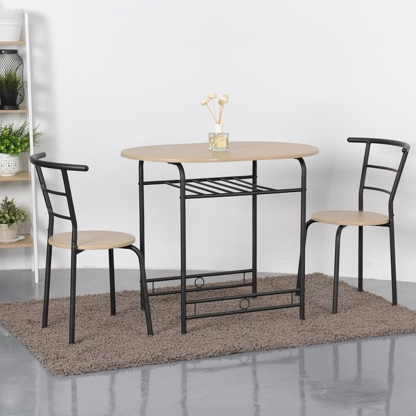 Shop Gymax 3 Piece Dining Set Home Kitchen Furniture Table ...