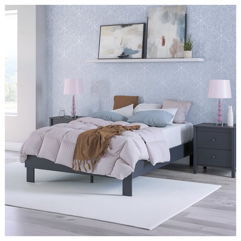 Signature Design by Ashley Simmenfort Blue Platform Bed
