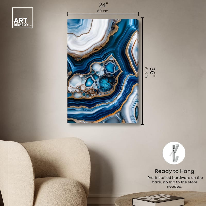 Azure Alveoli II Canvas by Art Remedy, Gallery Wrapped