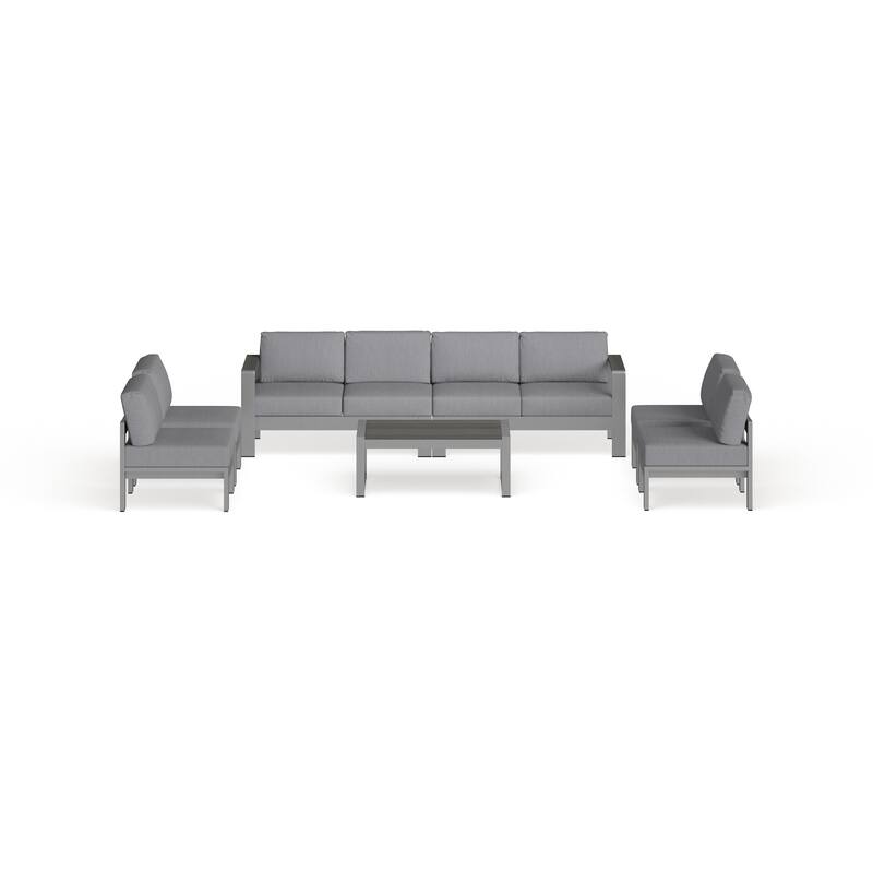 Shore 7-piece Outdoor Patio Sectional Sofa Set