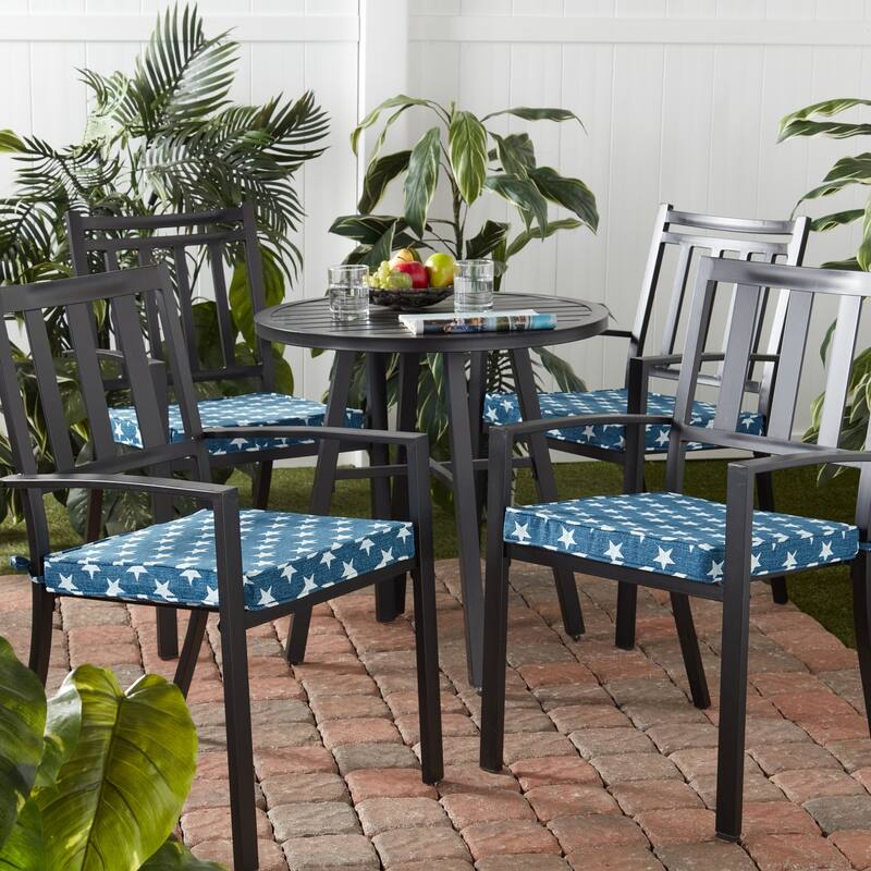 Greendale Home Fashions 18-Inch Square Outdoor Chair Pad (4-Pack)