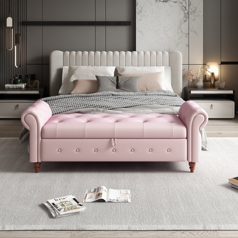 Pink sales bedroom bench