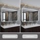 preview thumbnail 34 of 37, Artemis Aluminum Recessed/Surface Mount Bathroom Medicine Cabinet with Mirror and Lights, Dimmable, Anti-Fog, Adjustable Shelf