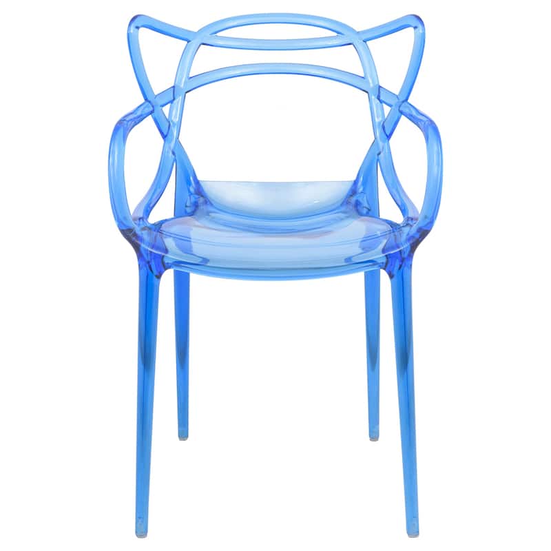 LeisureMod Milan Modern Wire Design Chair, Set of 2 - Red - 23 x 32.5 x 17.5